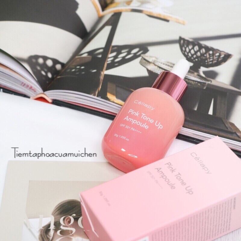 [Chính Hãng] Chống Nắng Dạng Serum Nâng Tone Da Trắng Hồng Cellapy Pink Tone Up Ampoul 30G