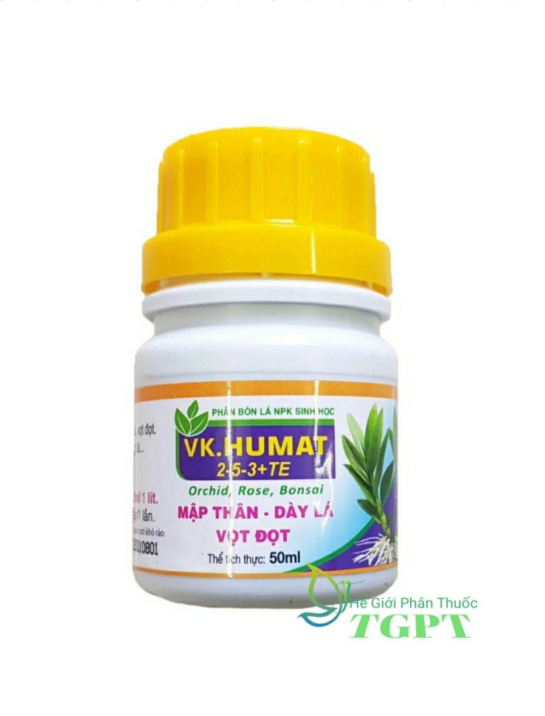 Phân bón lá sinh học mập thân - dày lá - vọt đọt vk humat 2-5-3 + te chai 50ml