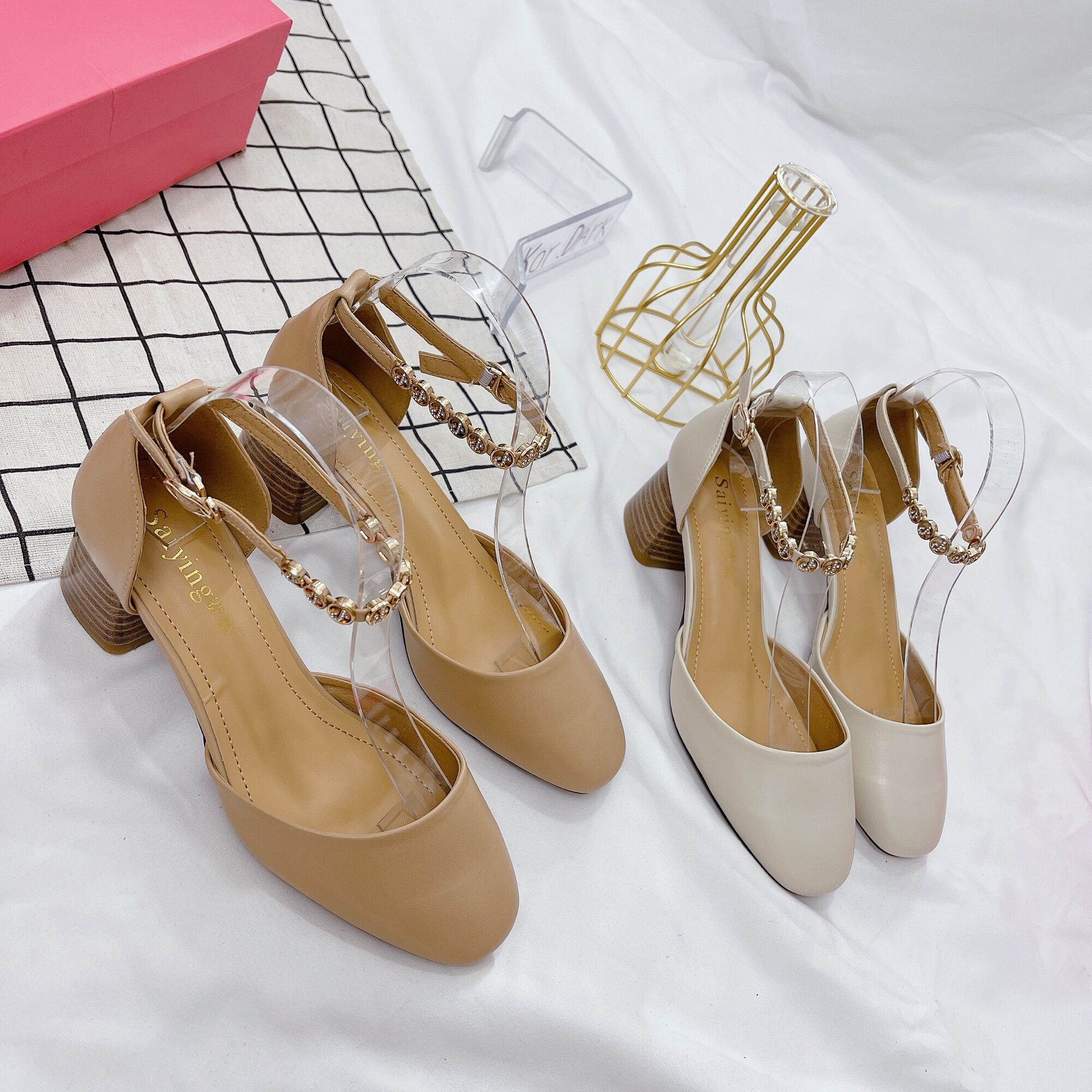Giầy nữ cao đế cao 5cm,giầy búp bê cao gót