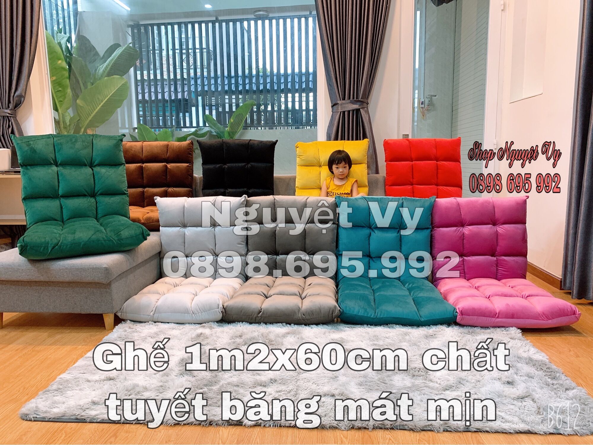 [HCM]Ghế bệt tựa lưng tatami 5 chế độ 1m2x60cm