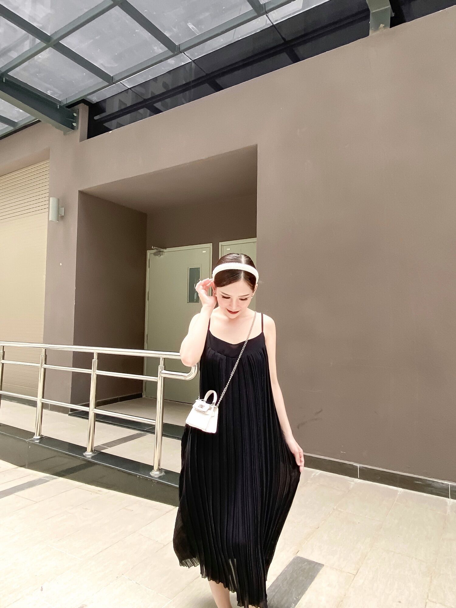 [HCM]váy nữ 2dây dập ly dáng xuông dạo biển