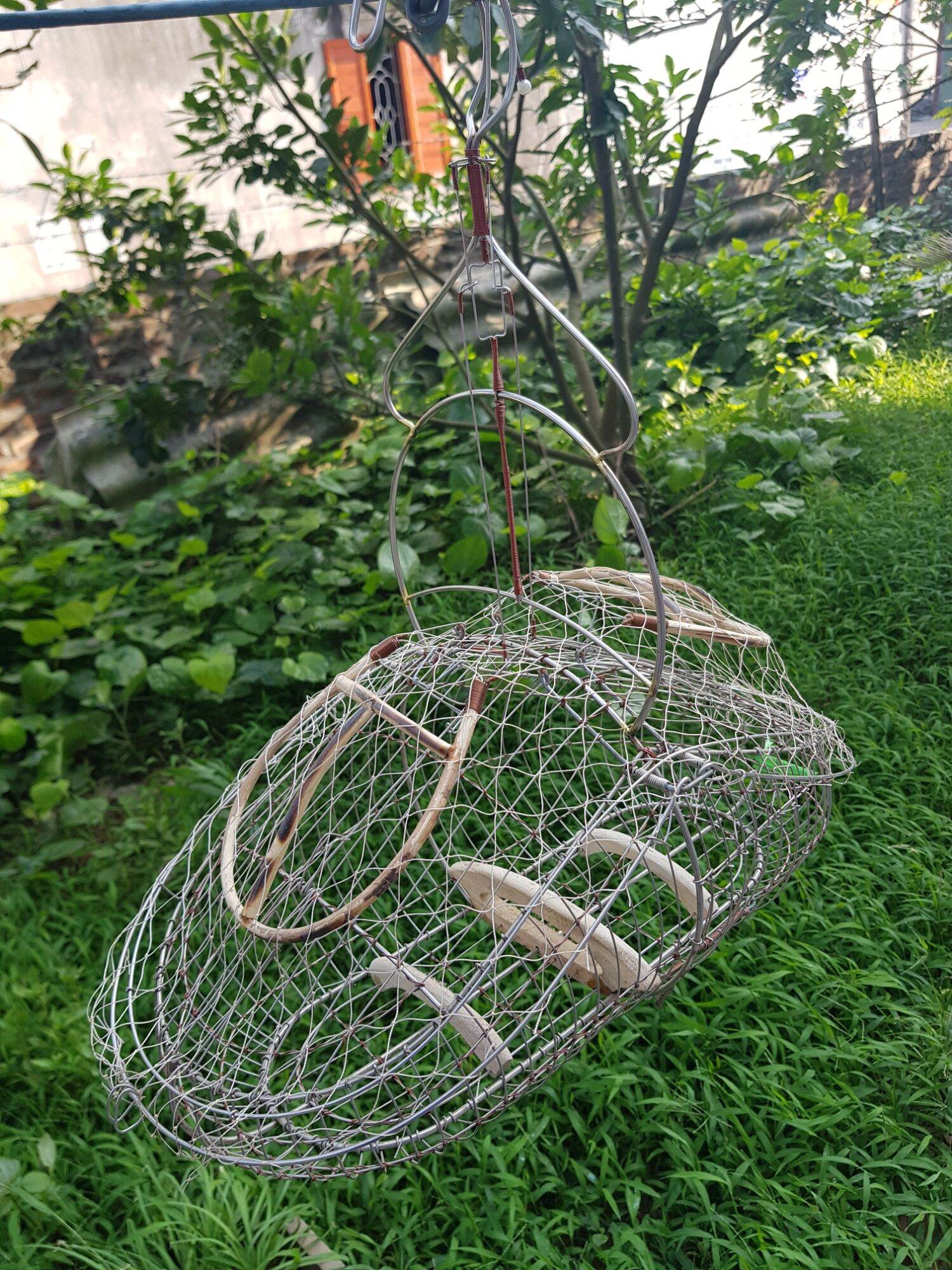 Lồng bẫy chim chào mào, mi, khướu chất liệu inox