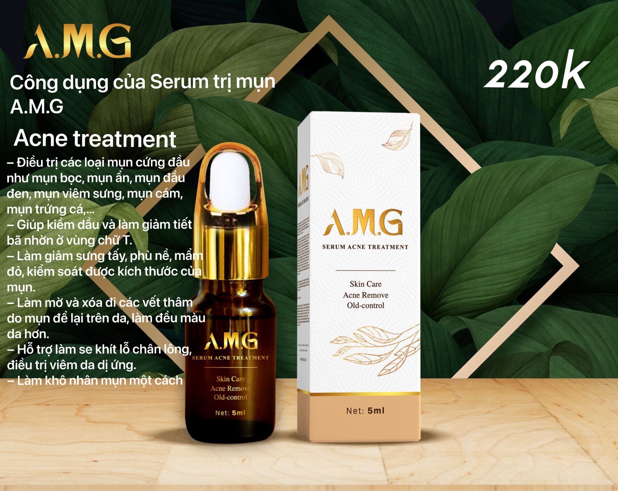 [HCM]Thảo mộc Amg skin care ( tặng son kem laneige )