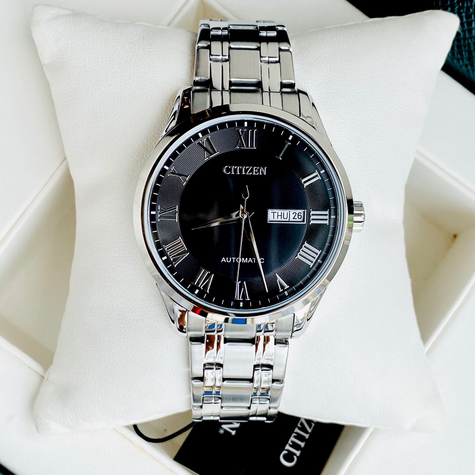 Đồng Hồ Nam Citizen NH8360-80E Dây Thép Mặt Đen Chính Hãng