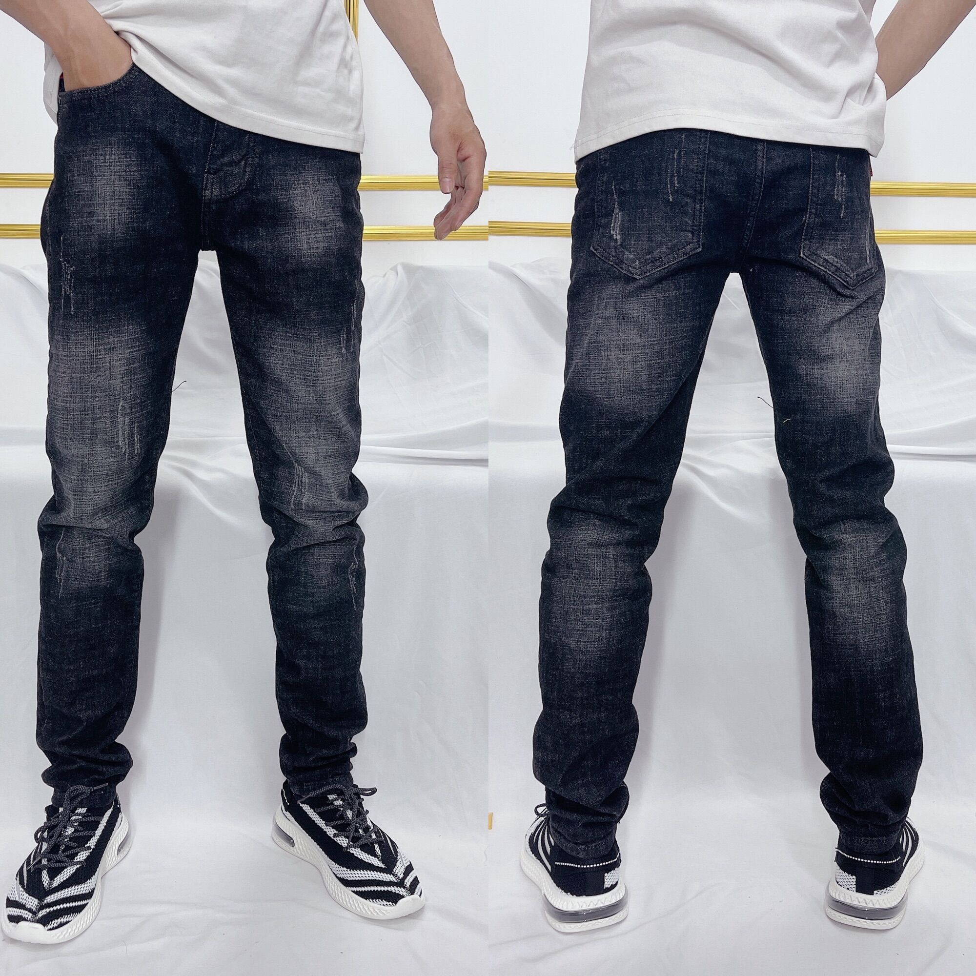 Quần bò co giãn,quần jeans nam côn vừa