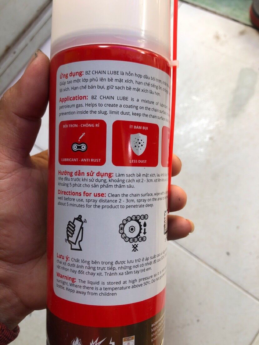 BZ Chain Lube dầu bôi trơn xích