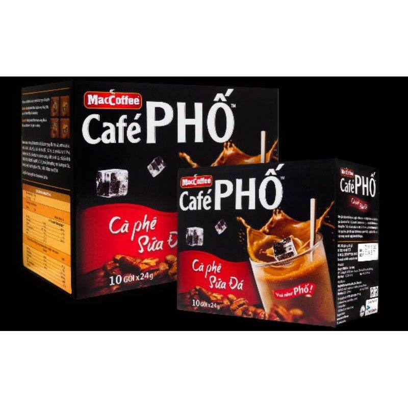 Cà phê PHỐ sữa đá hộp 10 gói× 24g