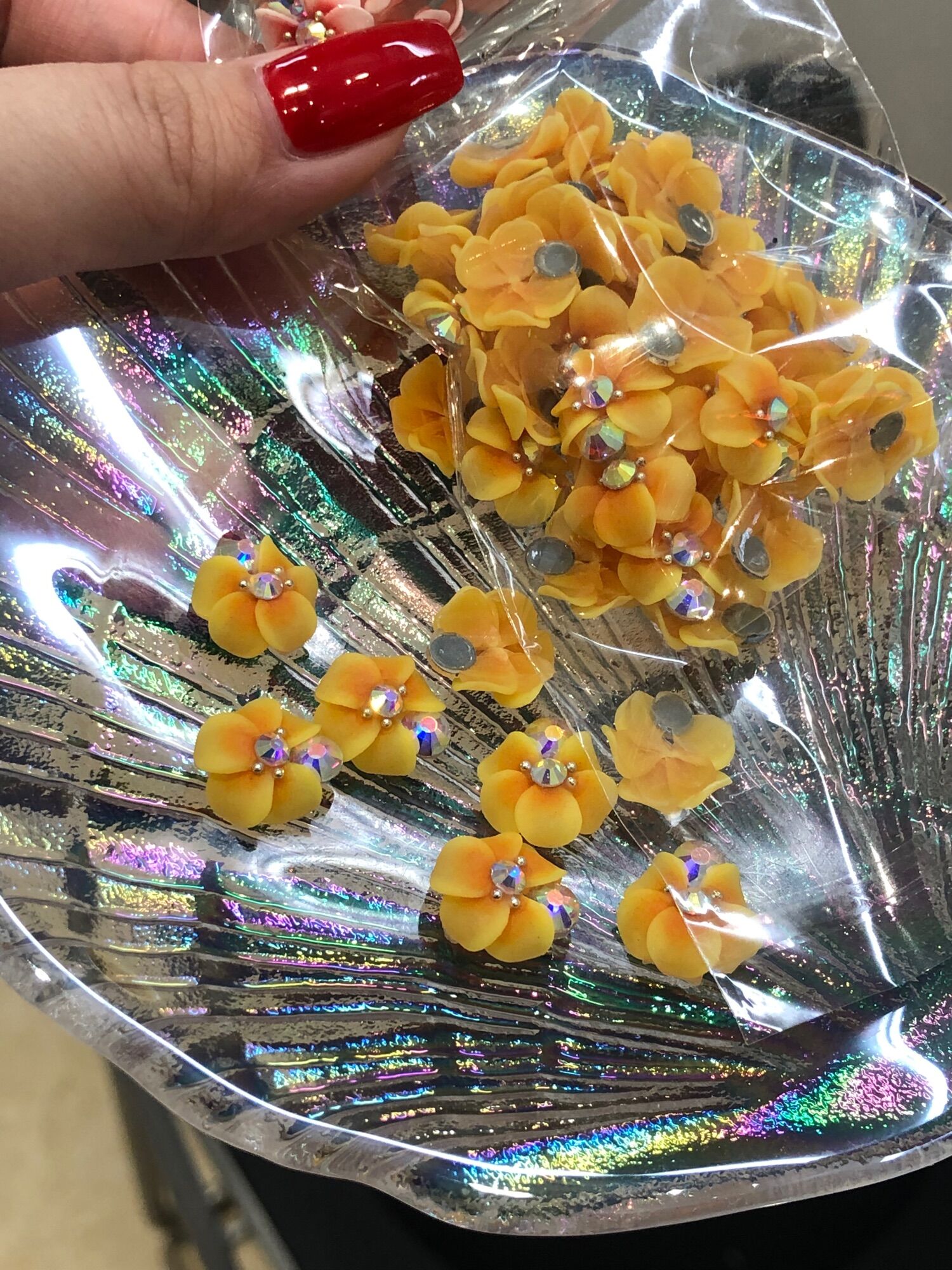 Hoa bột - phụ kiện nail - đậu ngậm đá