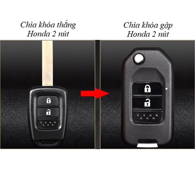 Vỏ độ gập chìa khoá xe Ô.tô HONDA Brio
