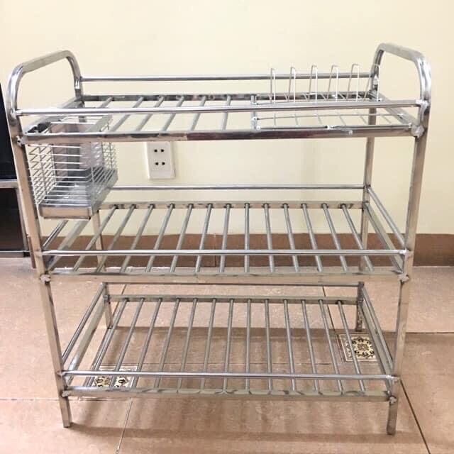Chạn úp bát đĩa inox kèm giỏ đũa 3T60