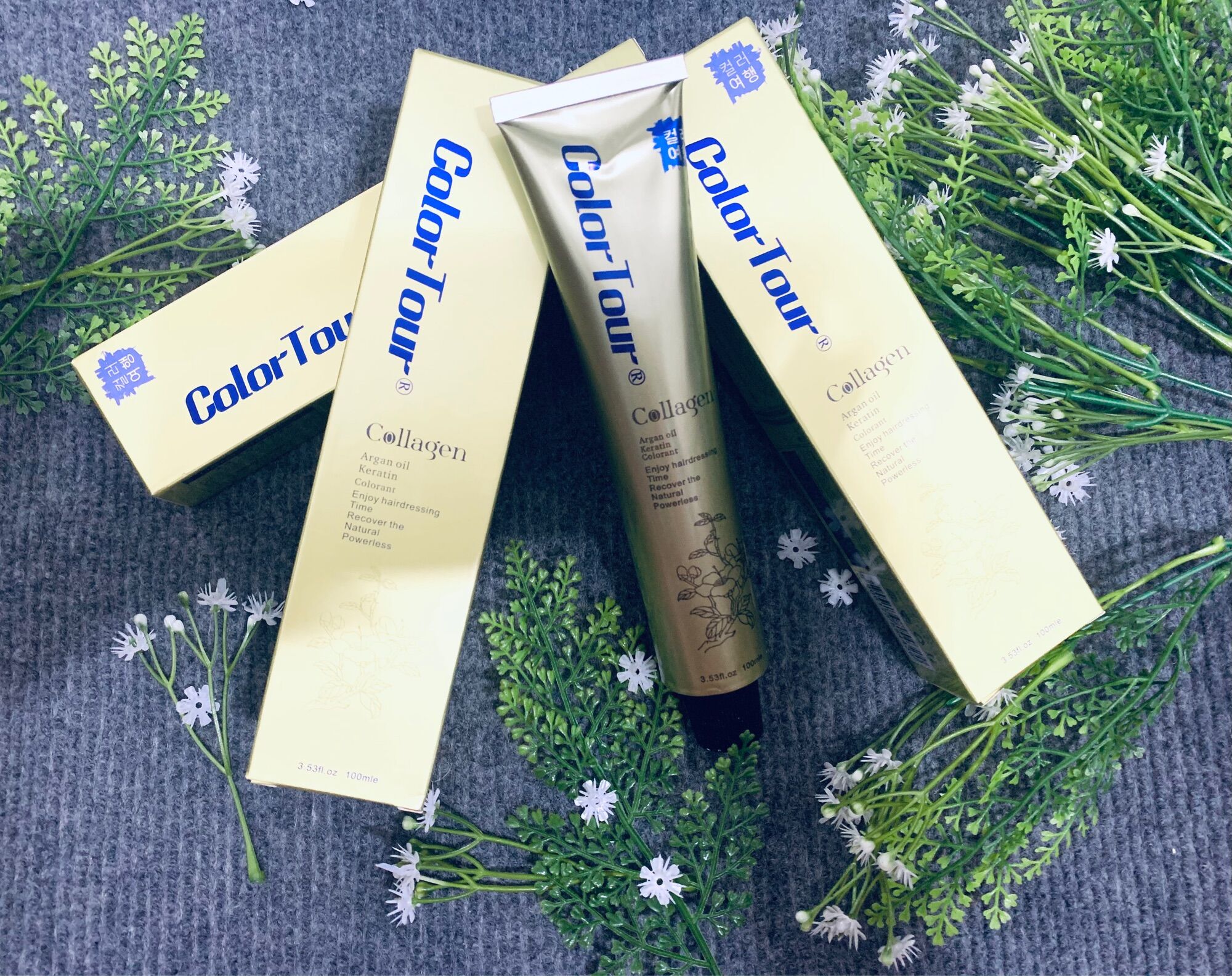 thuốc nhuộm tóc colortour collagen 100ml hàn quốc