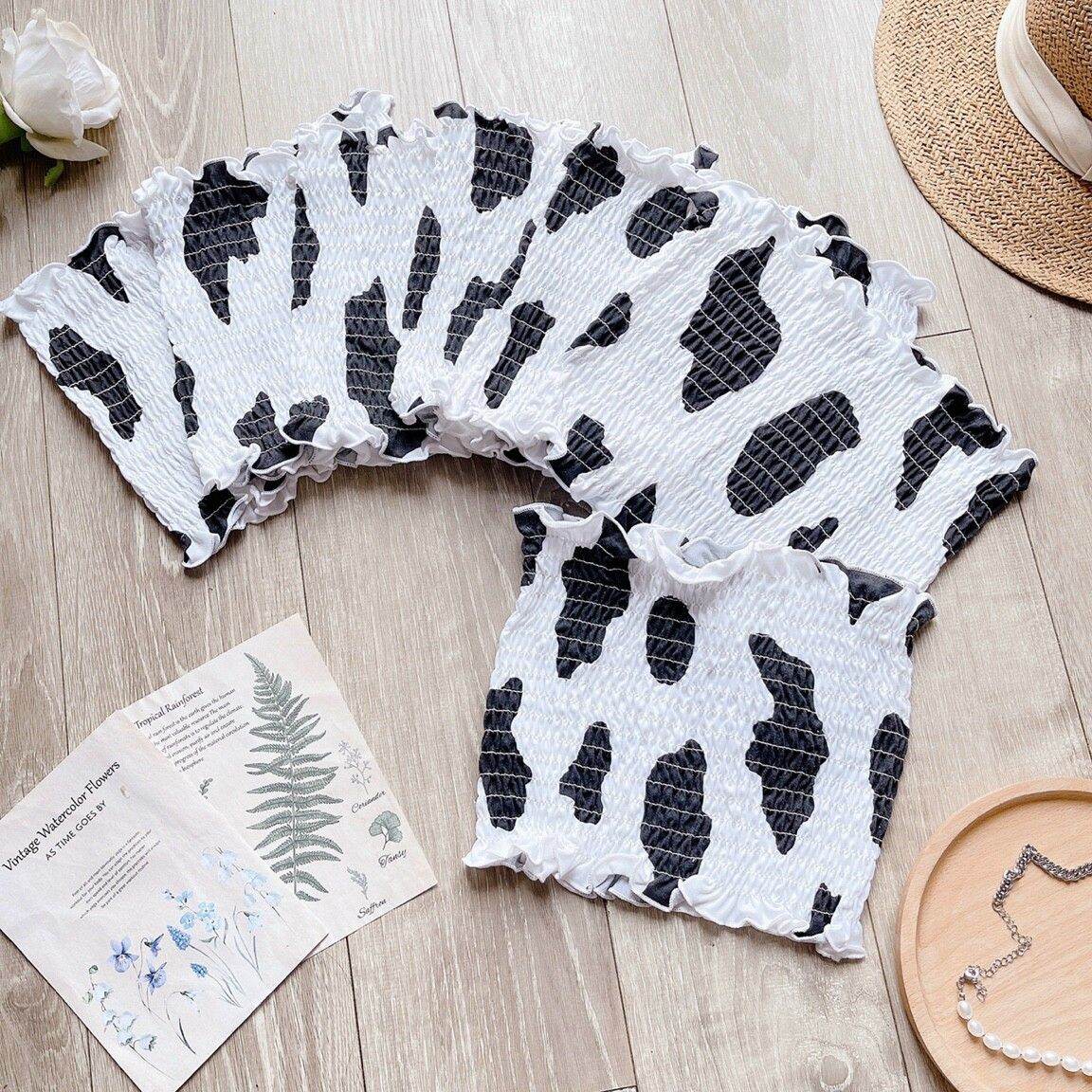 [HCM]Áo croptop cúp ngực bò sữa siêu xinh