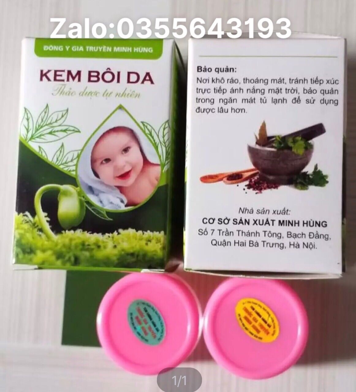 Kem bôi da thảo dược tự nhiên