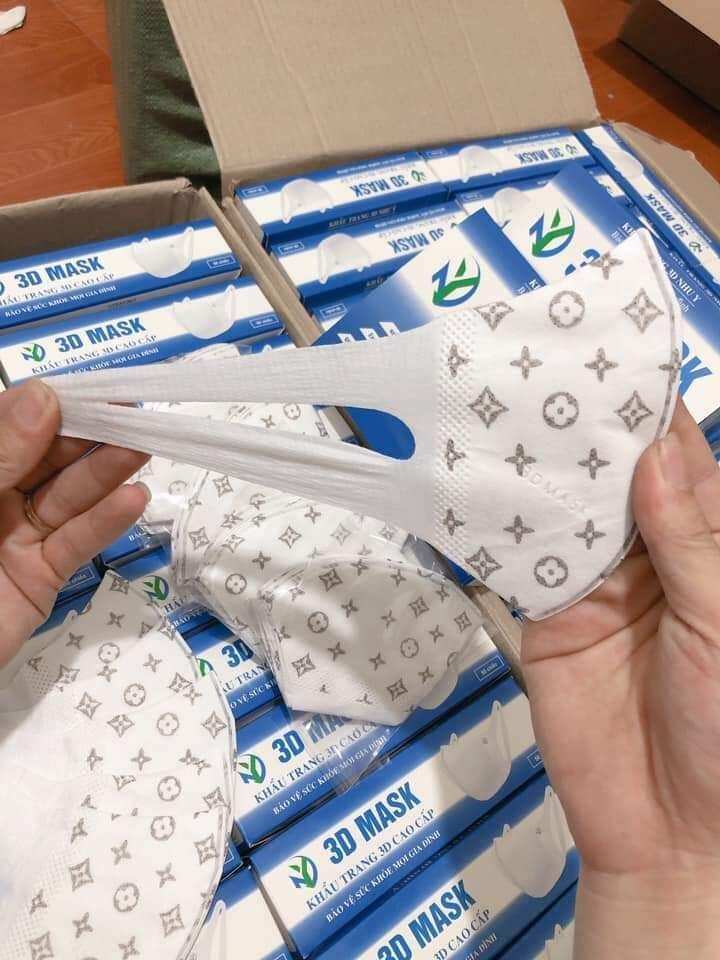 2 hộp khẩu trang 3D LV ( 100 chiếc)