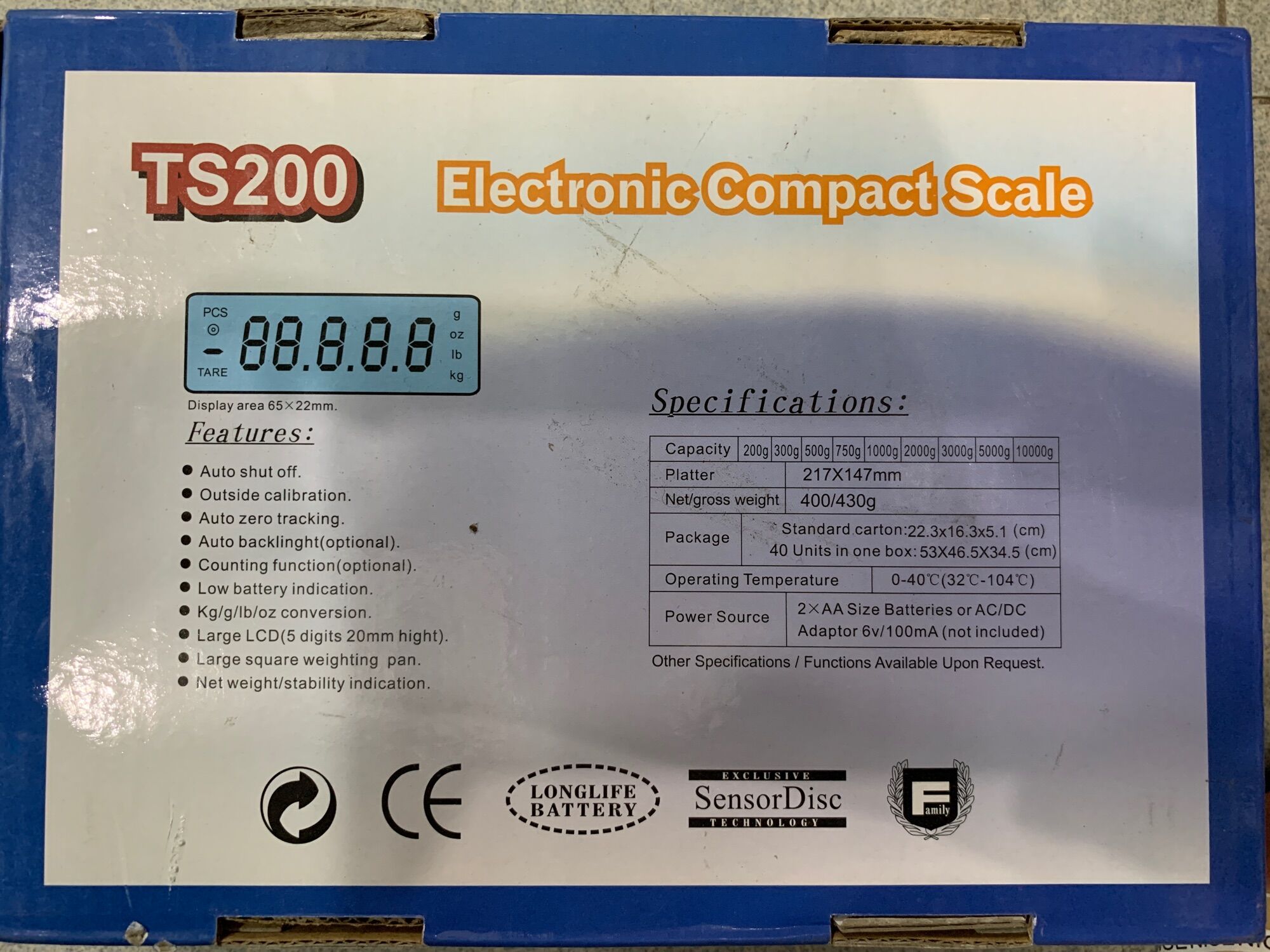 Cân Điện Tử TS 200 (6 kg),Can Dien Tu TS 200 (6 kg)
