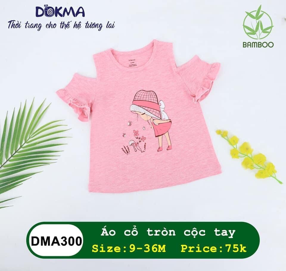 Áo cổ tròn cộc tay dokma 9-36m