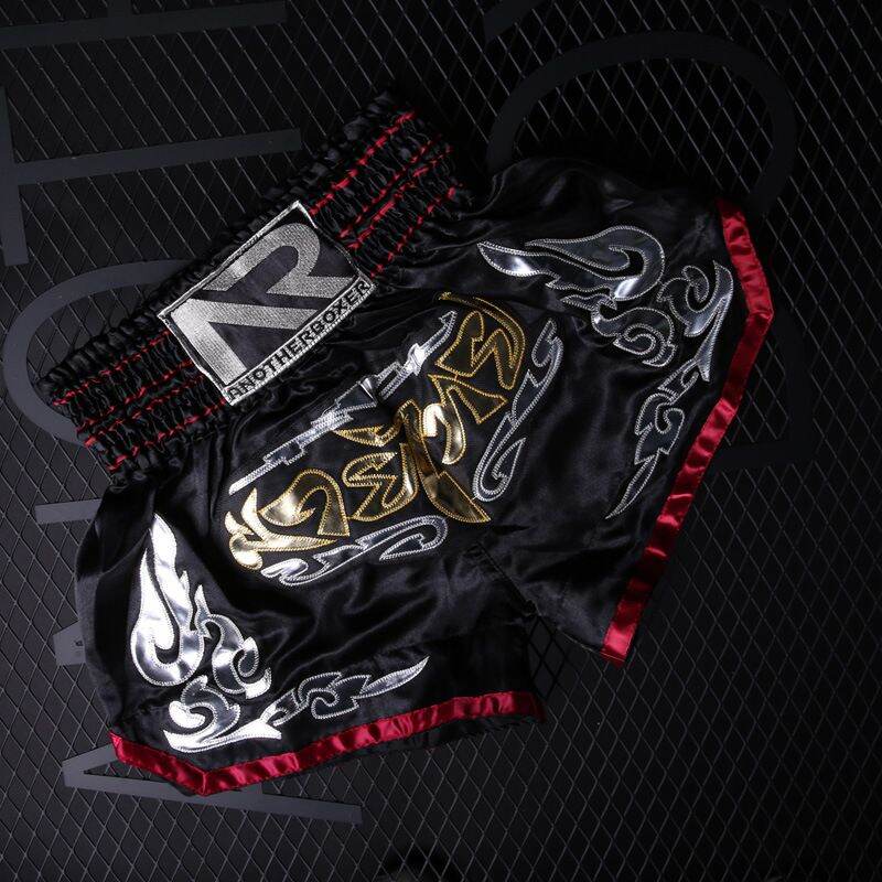 Quần Muay Thái AnotherBoxer cao cấp MT99 (Đen viền đỏ)