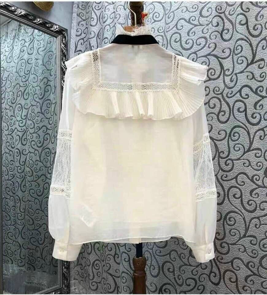 Áo sơ mi ren quý cô sang chảnh