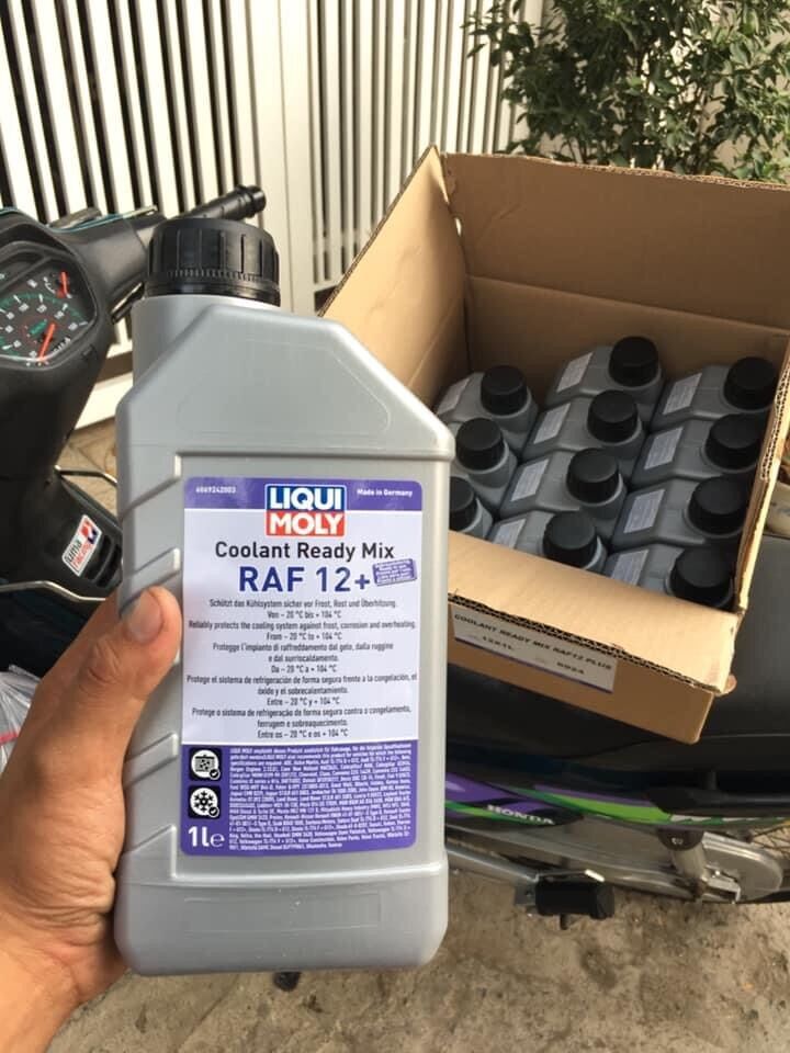 Nước mát LYQUI MOLY Coolant Ready Mix RAF 12+ , 1le (tặng team dán xe)