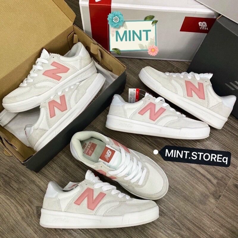 🌻mintstore🌻giày sneakers n.b trắng chữ hồng