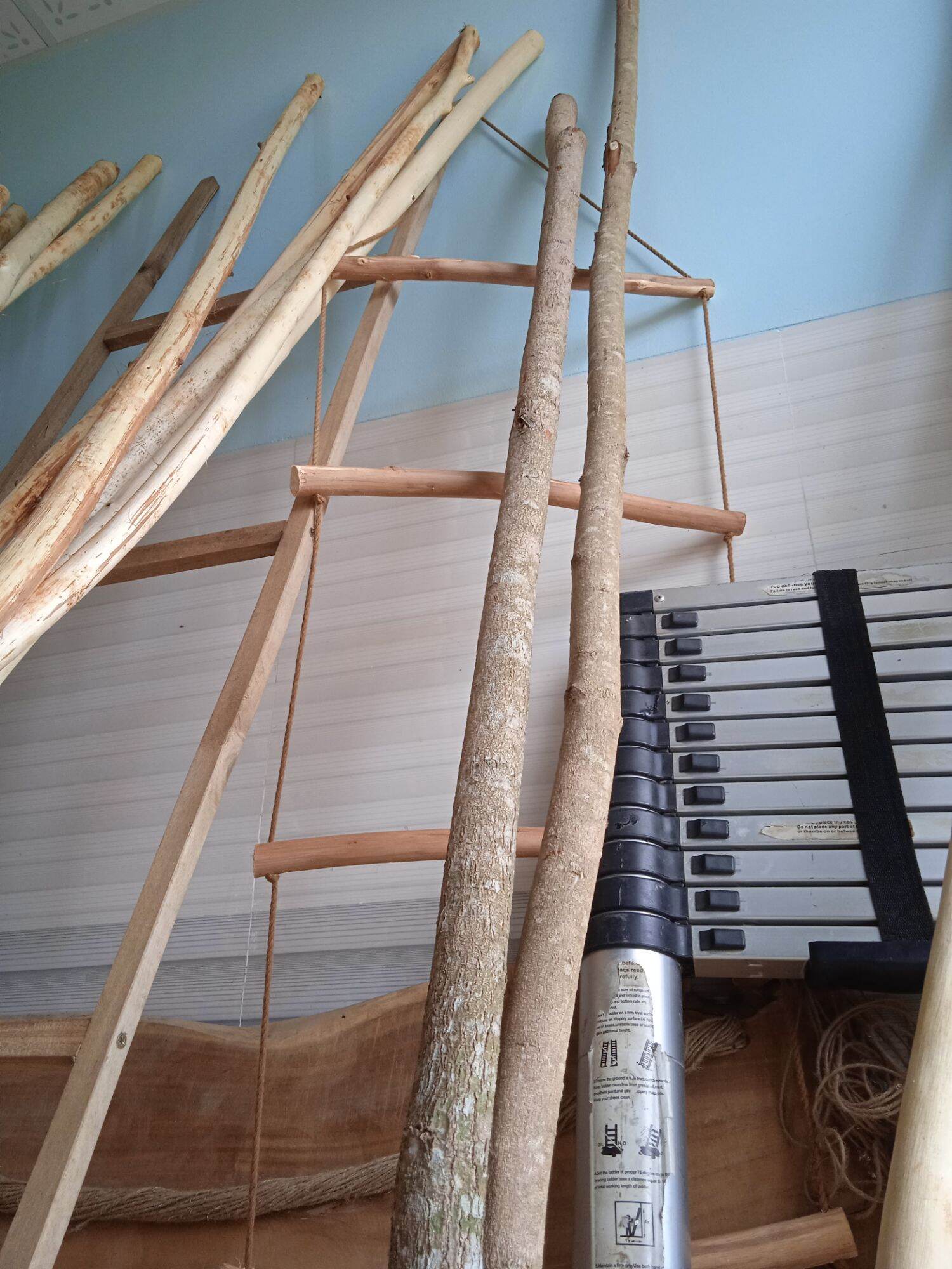 Cành cây gỗ tự nhiên làm macrame 2m-2m2