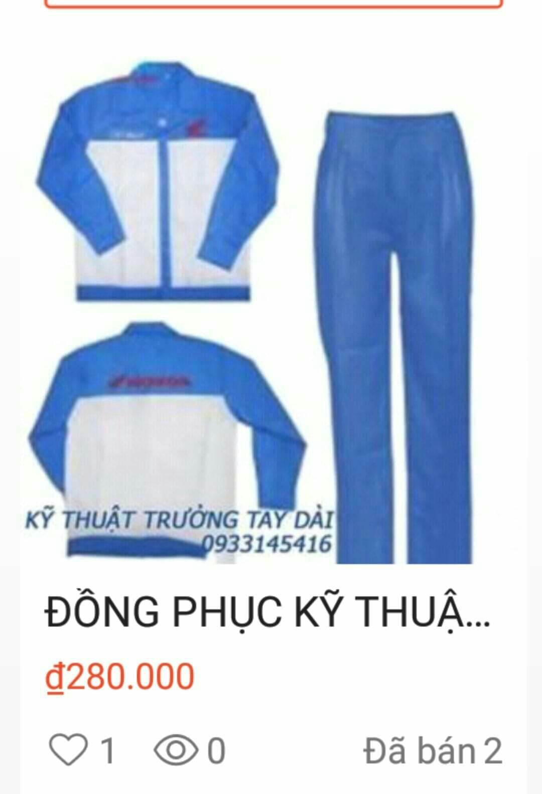 Đồng phục sửa xe máy của hãng honda tay dài