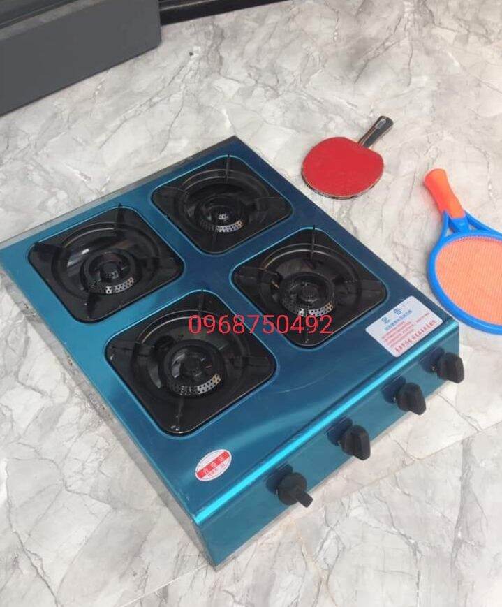 Bếp gas nấu mì cay 4 lò vuông, bếp gas 4 cửa