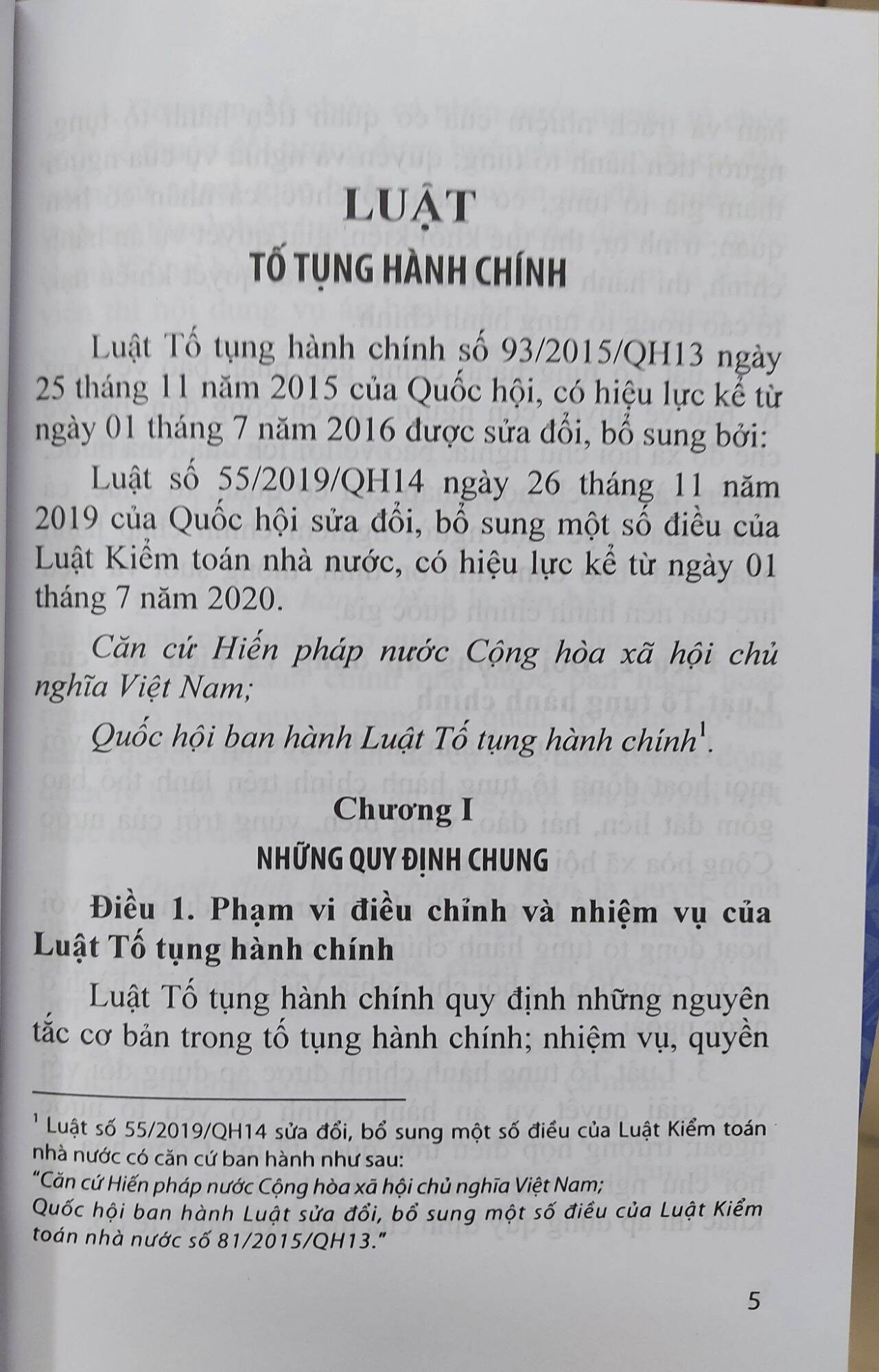 Sách - Luật tố tụng hành chính (Có hiệu lực 1/7/2016)