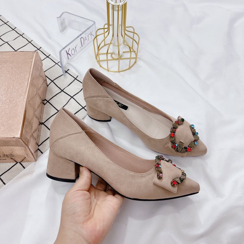 GIẦY BÚP BÊ NỮ ,ĐẾ CAO 3cm