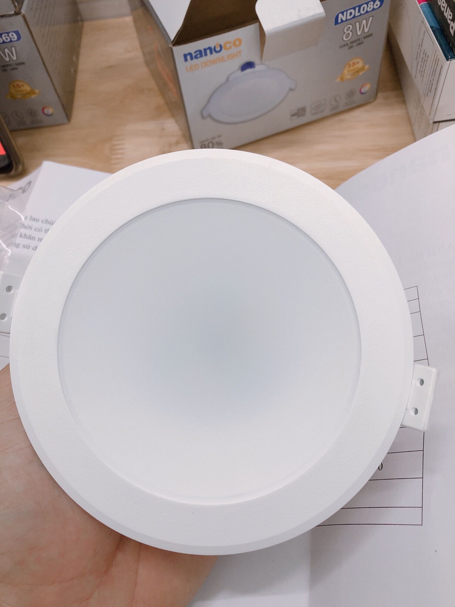 [HCM]đèn led downlight 8w âm trần nanoco