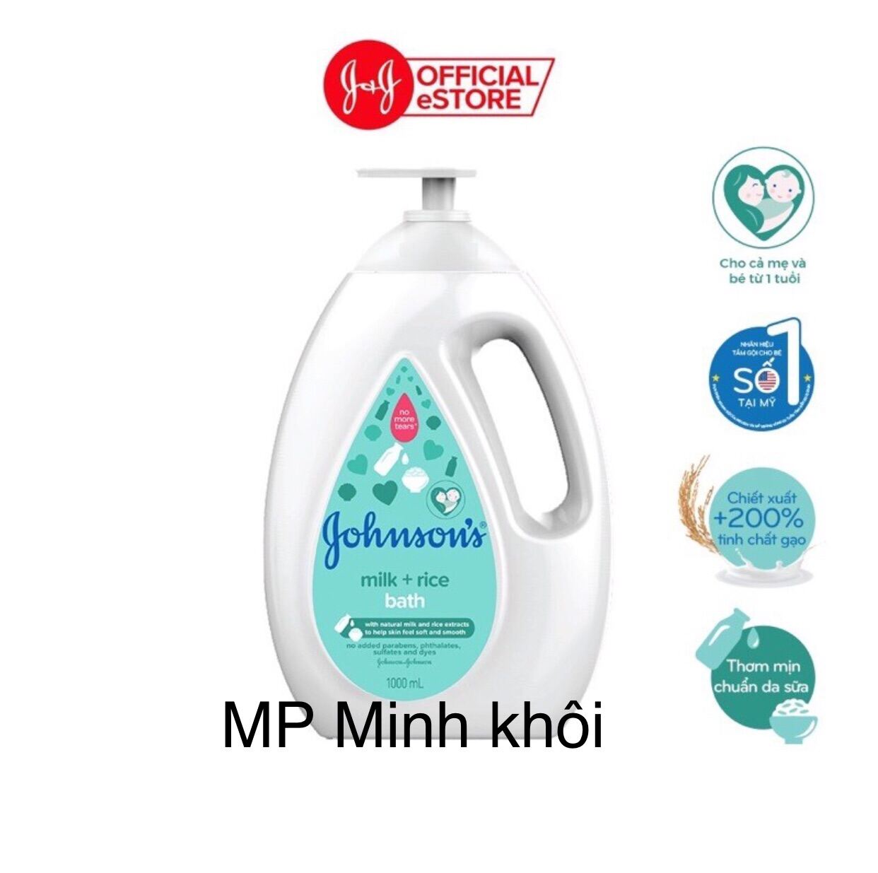 [Hcm]Sữa Tắm Johnsons Chứa Sữa Và Gạo 1000Ml