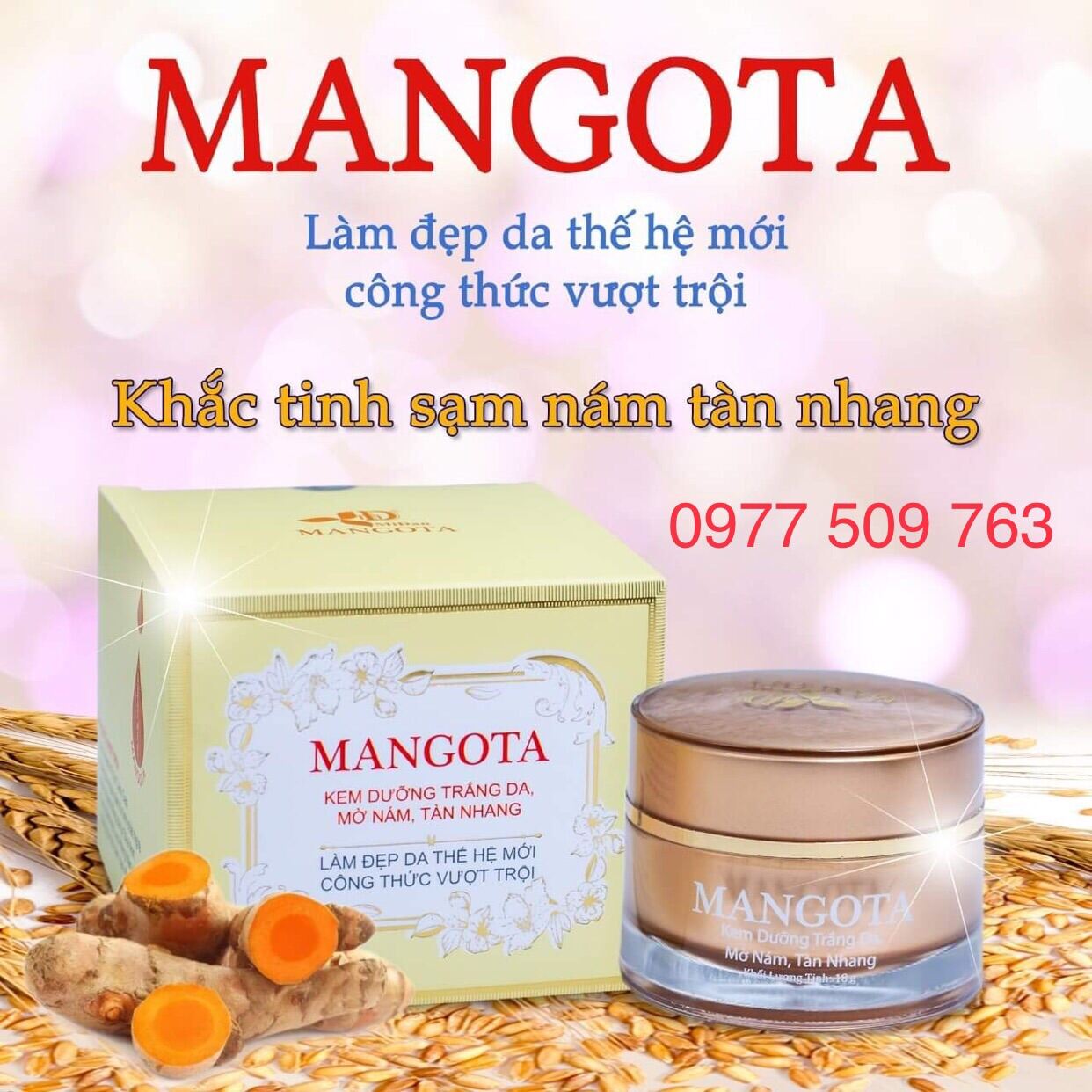 [Hcm]Kem Bạch Ngọc Liên Mangota Mờ Nám - Tàn Nhang - Trắng Da 10Gr