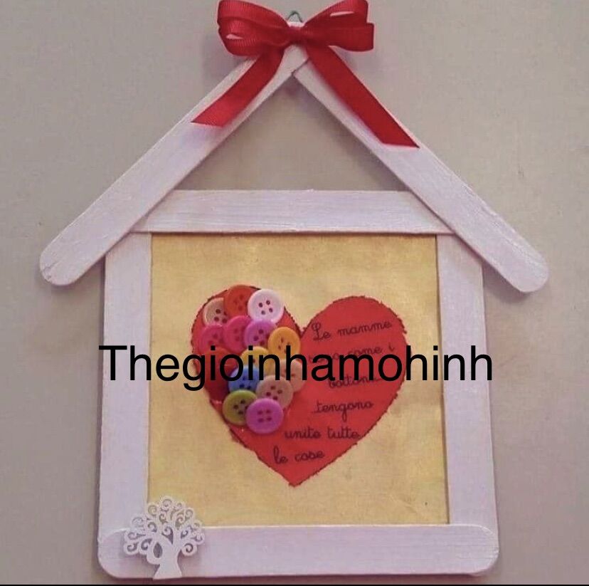Khung ảnh que kem, khung ảnh trang trí, diy
