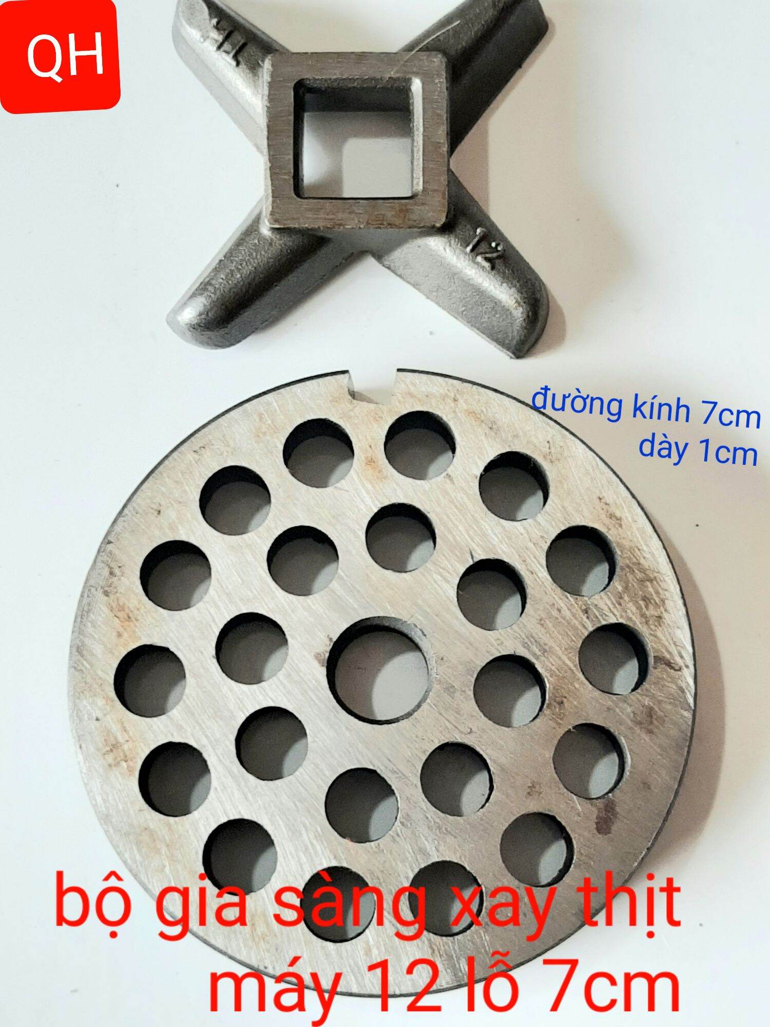 Bộ dao xàng máy xay thịt đầu 12 lỗ 7ly và 5ly
