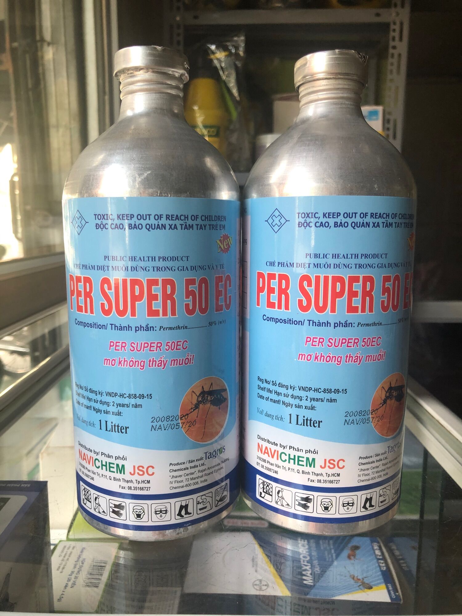 {GIÁ SỐC}Thuốc diệt muỗi Permethrin 50EC- chai nhôm 1 lít