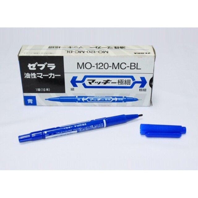 Hộp 10 bút dạ kính 2 đầu mo-120