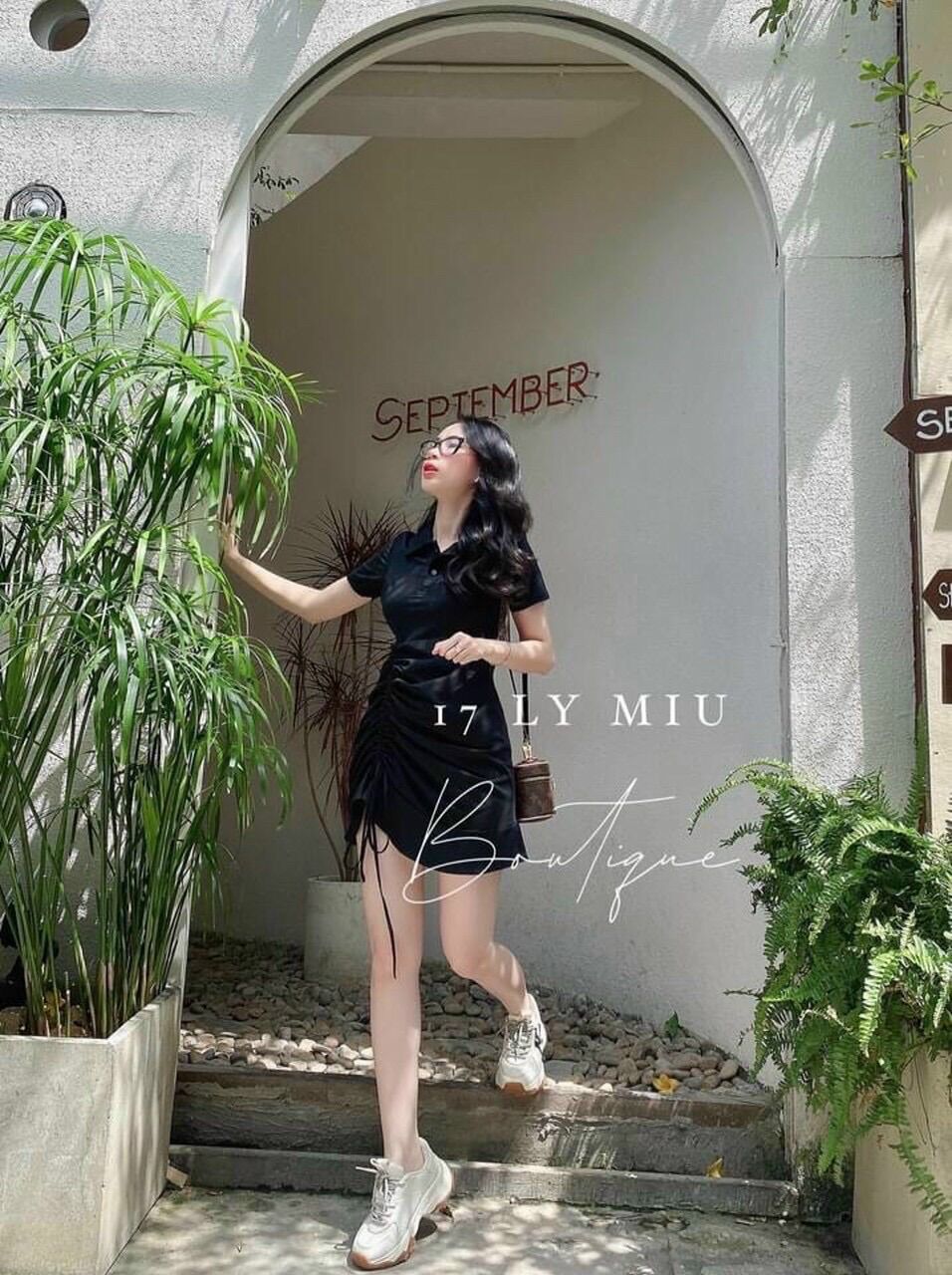 [HCM]Đầm body rút eo đuôi cá cổ sơ mi siêu xinh