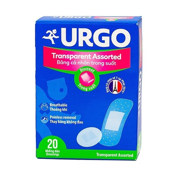 Băng Cá Nhân Trong Suốt Urgo Transparent Assorted 20 Miếng