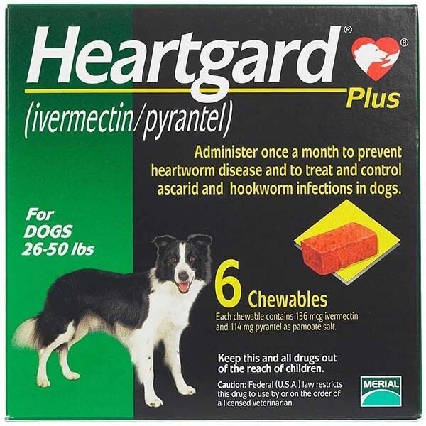 HEARTGARD 11.5-22.5kg loại bỏ giun cho chó (1 viên)