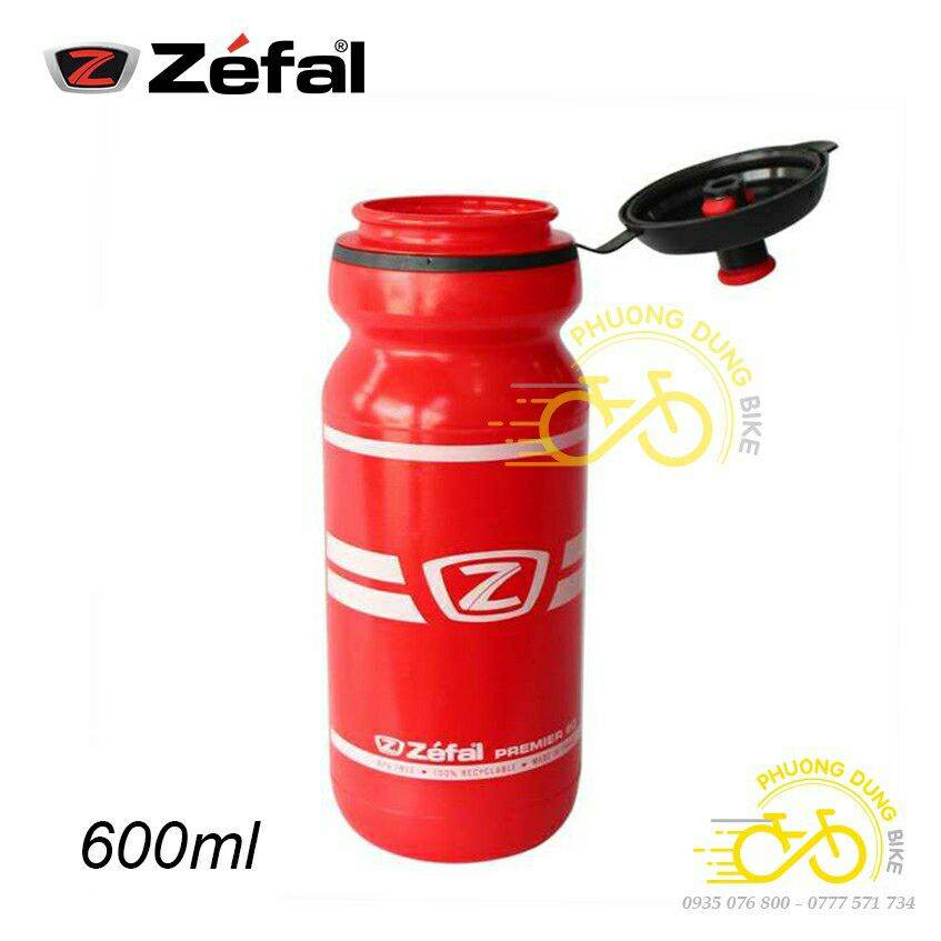Bình Nước Xe Đạp ZEFAL PREMIER 600ml – Nhựa Không BPA, Dẻo, Nhẹ, Gắn Khung Xe