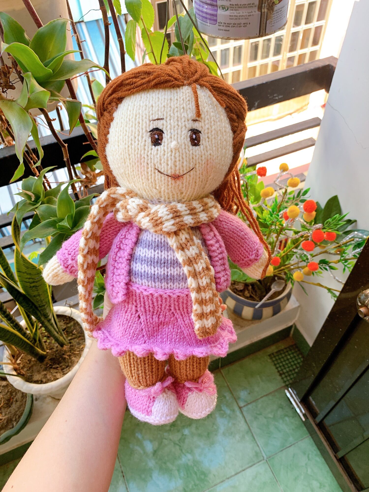 Búp bê len bé gái dễ thương