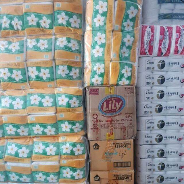 COMBO 10 GÓI KHĂN GIẤY VUÔNG HOA MAI