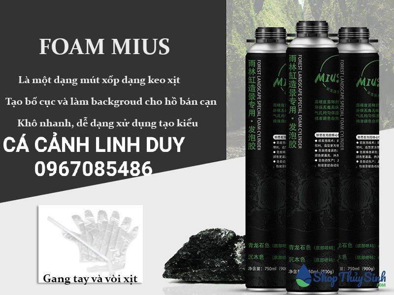 Keo xịt tạo bố cục và background thủy sinh FOAM MIUS