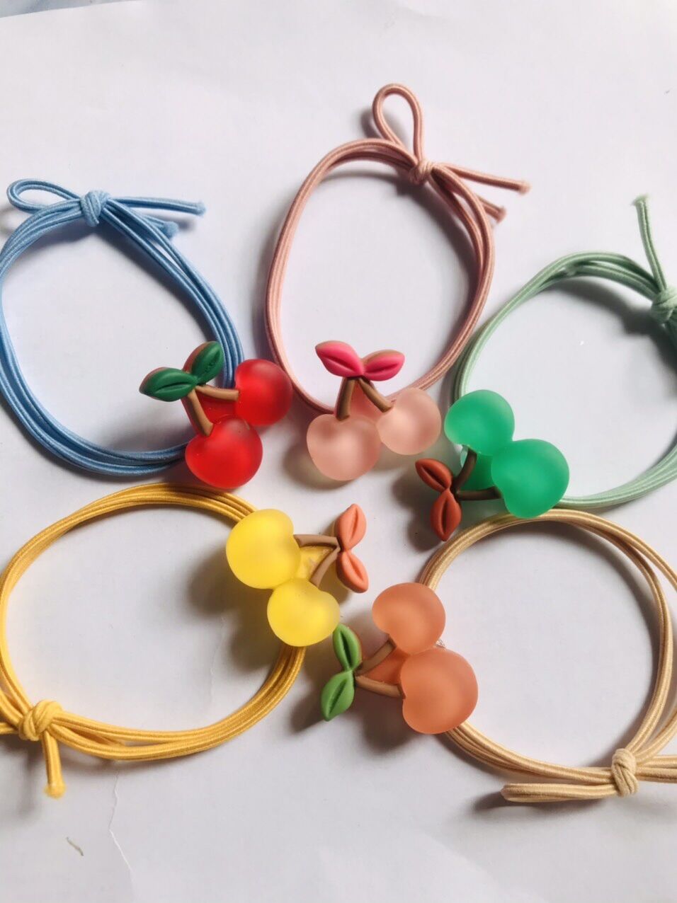 🔥Set 10 Sợi Dây Cột Tóc Trái Cherry Dễ thương