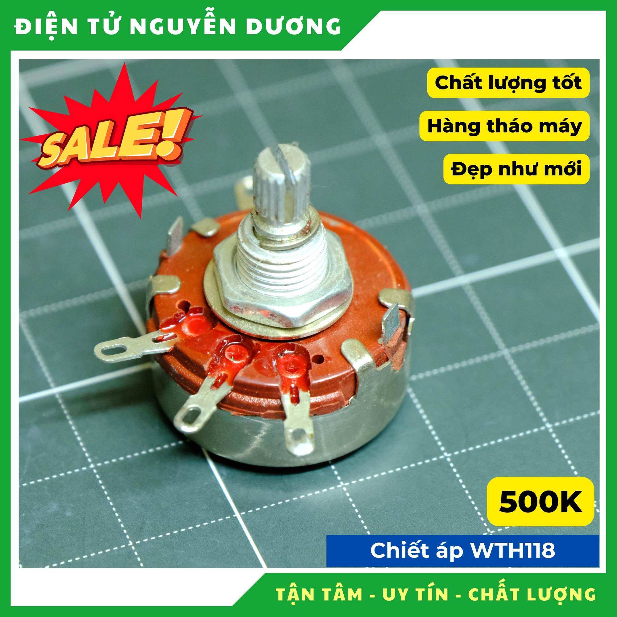 Chiết áp wth118 500k loại tốt, hàng tháo máy, đẹp gần như mới