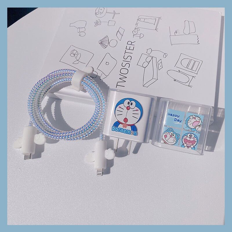 [HCM]Bọc bảo vệ sạc Iphone Doraemon