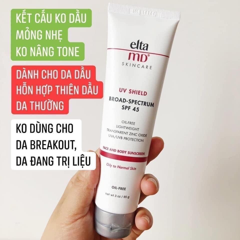 Kem chống nắng cho da dầu, mụn elta md uv shield broad-spectrum spf 45