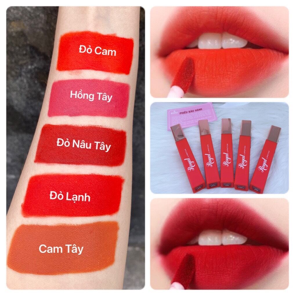 Son Kem Lì Royal Lipstick Màu Đỏ Lạnh