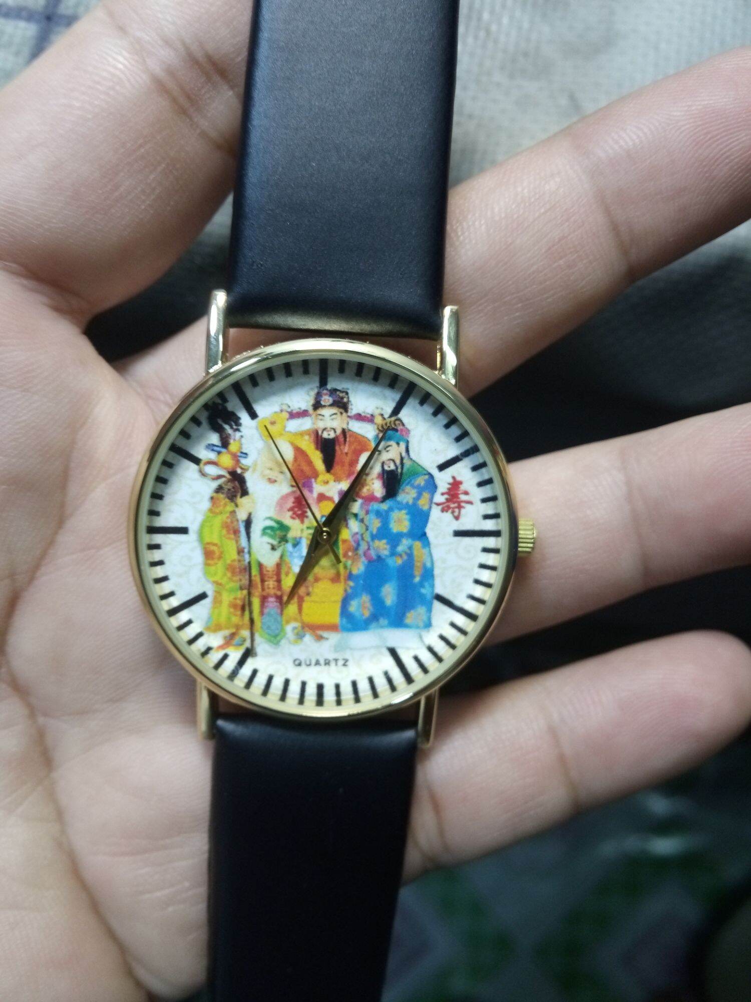 Đồng hồ đeo tay nam Pin Tam Đa Phước Lộc Thọ size mặt 40mm