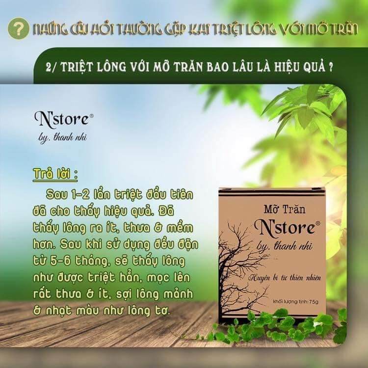[HCM] MỠ TRĂN NGUYÊN CHẤT N'STORE - TRIỆT LÔNG, DƯỠNG DA
